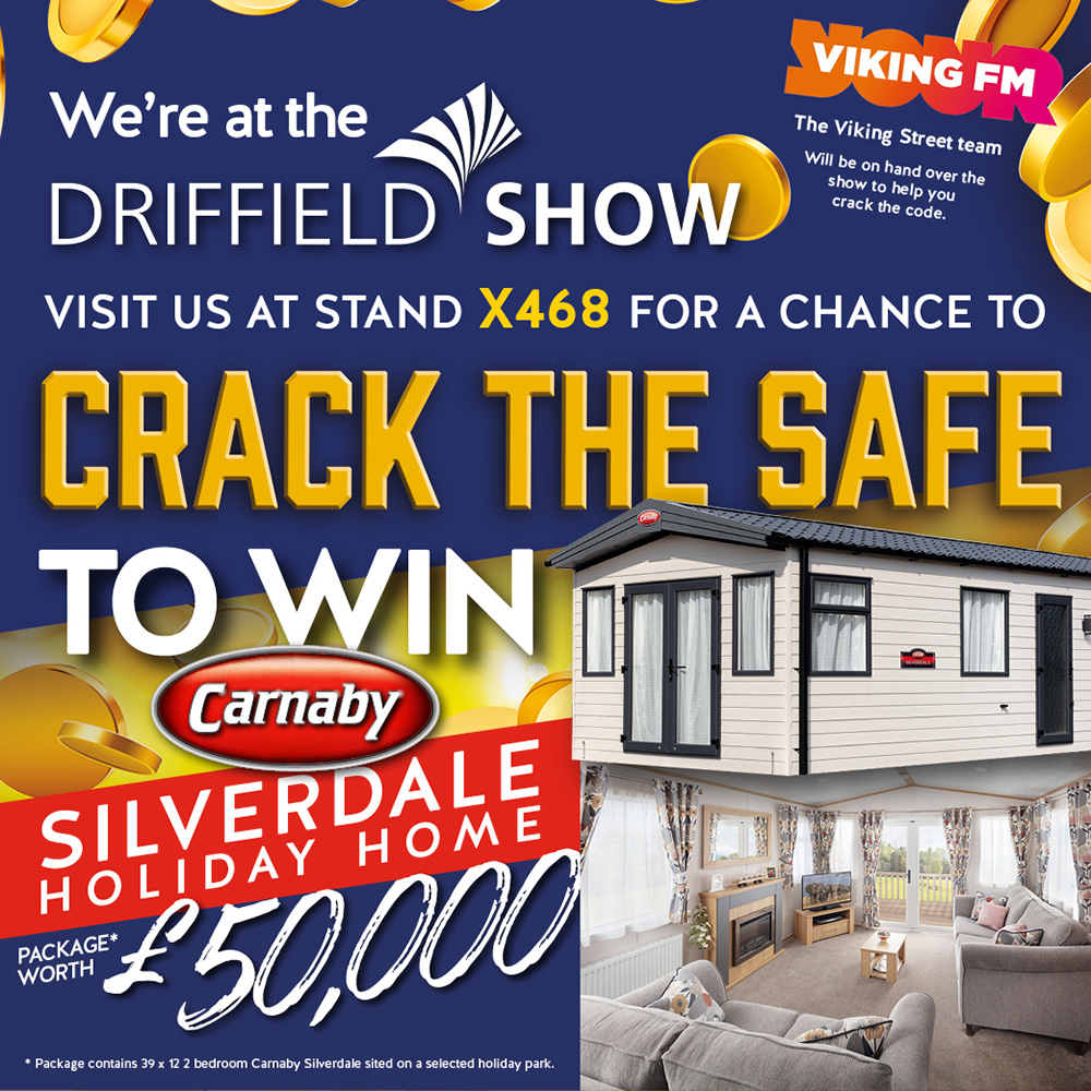 We're at the Driffield show. Visit us at stand x468 for a chance to win a Silverdale holiday home package worth £50,000